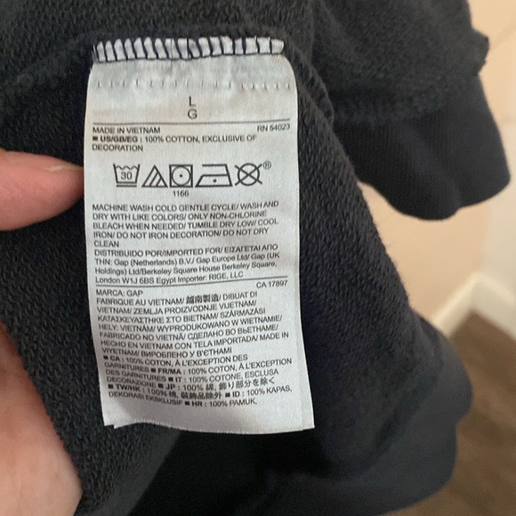 Gap black lace sweatshirt size Large - Picture 5 of 7